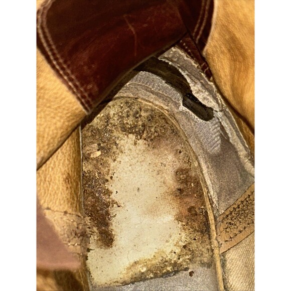 Frye Vtg Brown Campus Leather Boots Men’s Size 11 D Made in USA Western Cowboy - Picture 13 of 14
